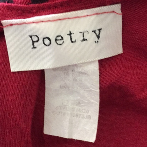 Set top pretty girls poetry crop size L - Picture 11 of 11